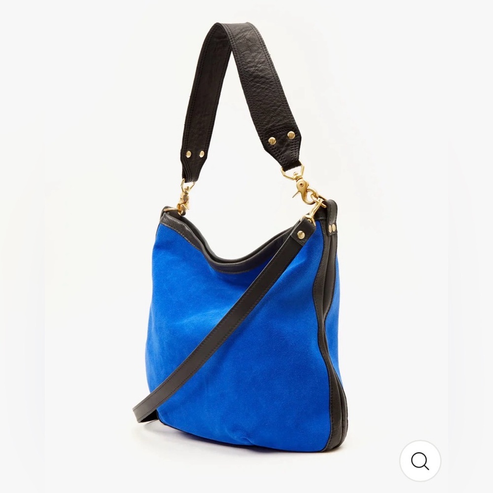 NWT Clare V ‘Veronique’ in Electric Blue w/ Black Lamba Border - Picture 3 of 7